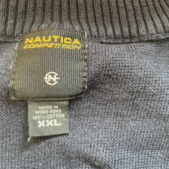 Vintage Y2K Nautica Competition Jacket Men‎ 2XL Full Zip Track Colorblock Knit - Picture 3 of 14